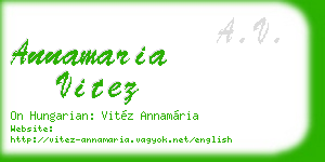 annamaria vitez business card