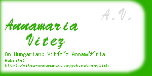 annamaria vitez business card